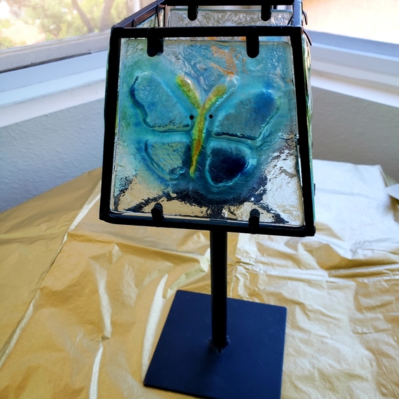 Glass and Metal Tea Light Stand NWOT - Picture 2 of 6